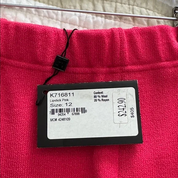 St. John Collection Vibrant Pink A-Line Skirt